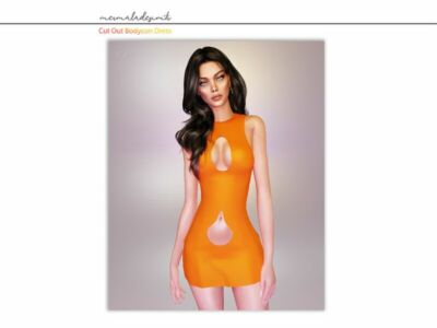 [Patreon] CUT OUT Bodycon Dress By Mermaladesimtr Sims 4 CC