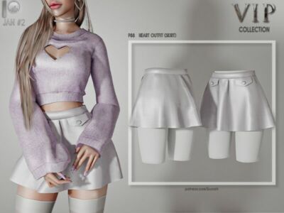 [Patreon] (Early Access) Heart Outfit (Skirt) P88 By Busra-Tr Sims 4 CC