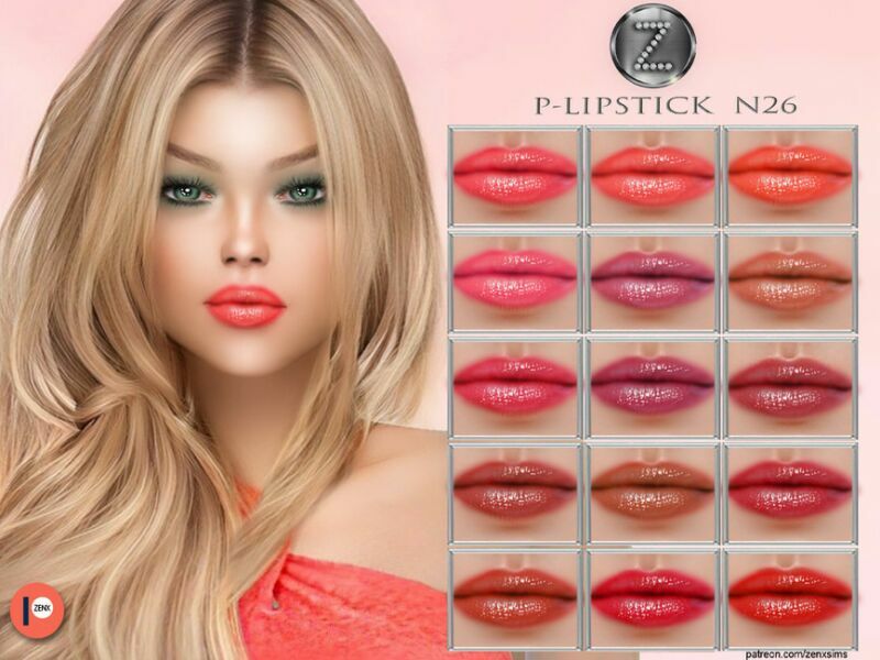 Patreon – (Early Access) Lipstick N26 By Zenx Sims 4 CC