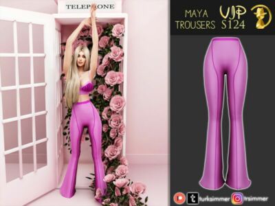 [Patreon] (Early Access) Maya Trousers S124 By Turksimmer Sims 4 CC