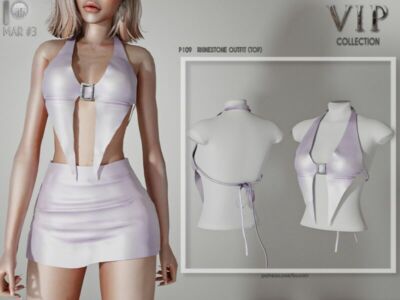 [Patreon] (Early Access) Rhinestone Outfit (TOP) P109 By Busra-Tr Sims 4 CC