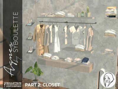 Patreon Early Release – Agnes SET – Part 2: Closet By Syboubou Sims 4 CC