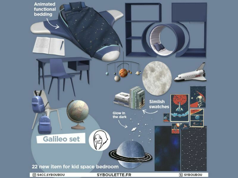 sims 4 cc patreon early release galileo set part 1 kid bedroom by syboubou 7