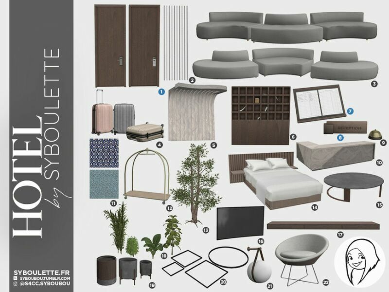 sims 4 cc patreon early release hotel set part 3 modular sofas by syboubou 3