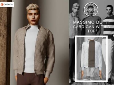 [Patreon] Massimo Dutti Collection – Cardigan With A TOP By Camuflaje Sims 4 CC