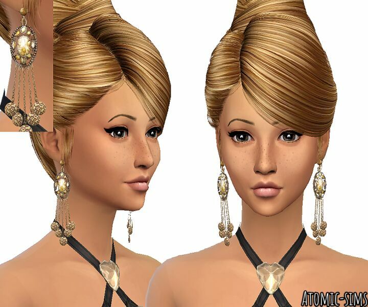 Peggyzone Earring 19 Conversion By Atomic-Sims Sims 4 CC