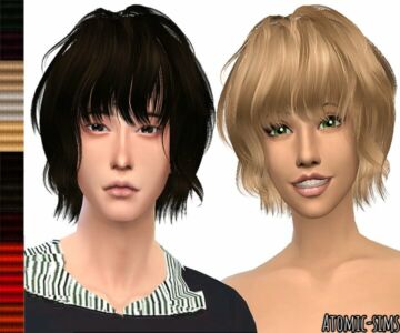 Peggyzone Hair 4928 (Juice111) Retexture By Atomic-Sims Sims 4 CC