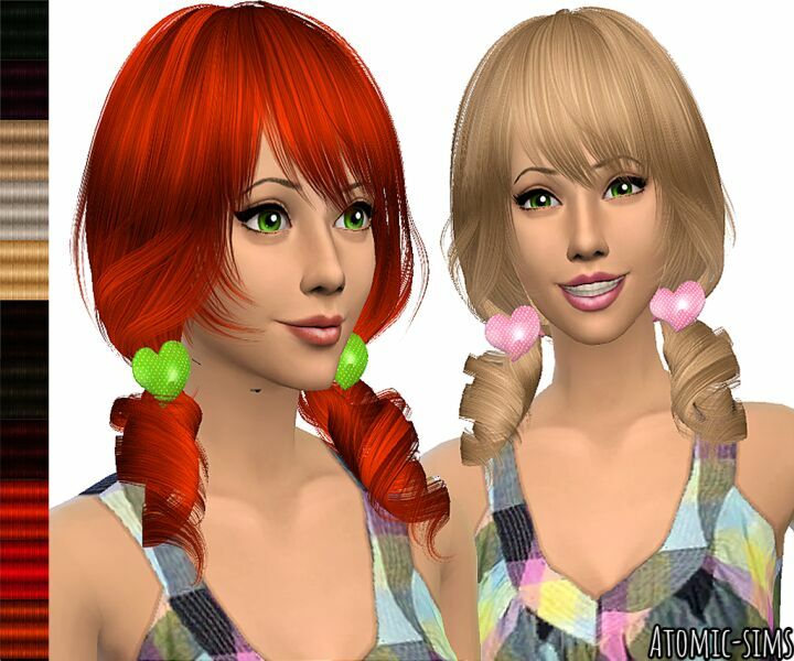 Peggyzone Hair 5125 (Juice103) Retexture By Atomic-Sims Sims 4 CC