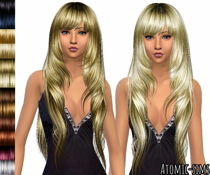 Peggyzone Hair 6945 Original Retexture By Atomic-Sims Sims 4 CC