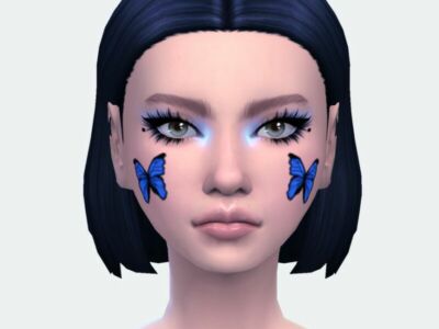 Perhonen (Butterfly) Facepaint By Sagittariah Sims 4 CC