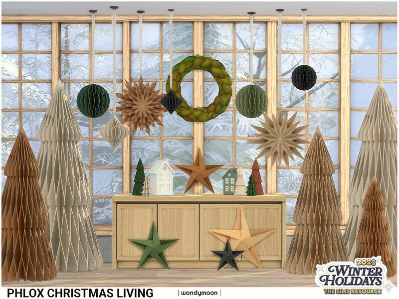 Phlox Christmas Decorations By Wondymoon Sims 4 CC