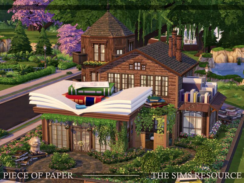 Piece Of Paper Library | Nocc By Simzmora Sims 4 CC