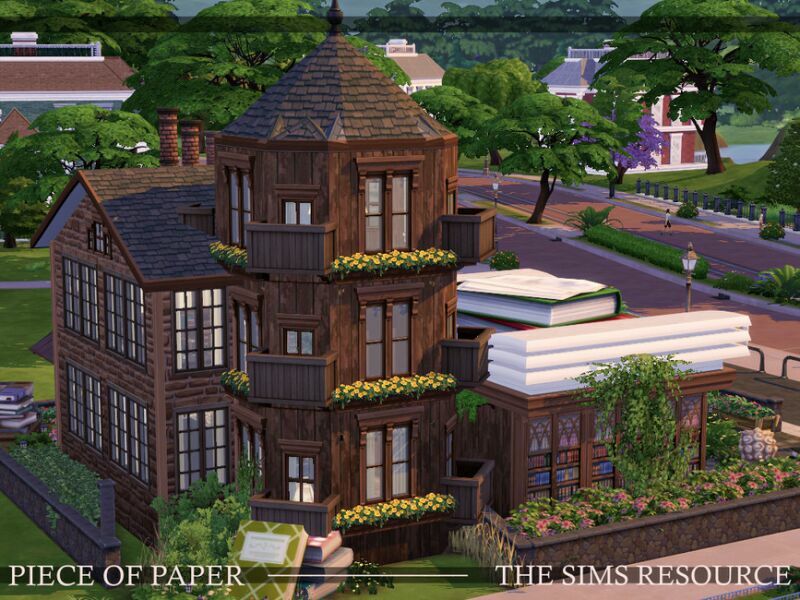 sims 4 cc piece of paper library nocc by simzmora 2