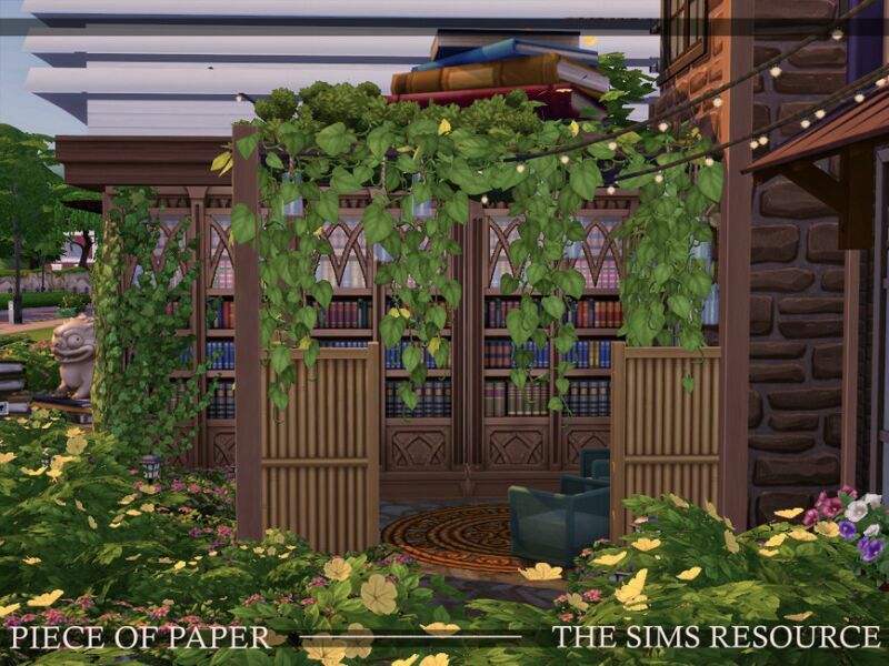 sims 4 cc piece of paper library nocc by simzmora 3