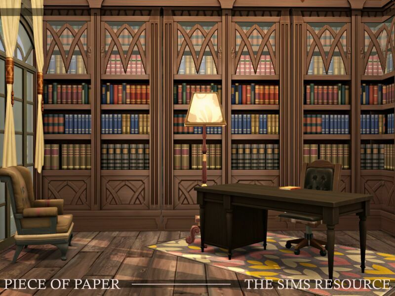 sims 4 cc piece of paper library nocc by simzmora 4