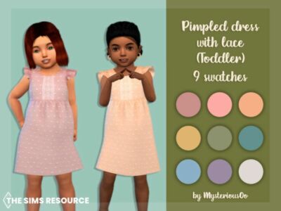 Pimpled Dress With Lace Toddler By Mysteriousoo Sims 4 CC