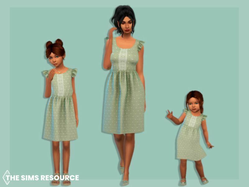 Pimpled Dress With Lace Toddler By Mysteriousoo Sims 4 CC Download