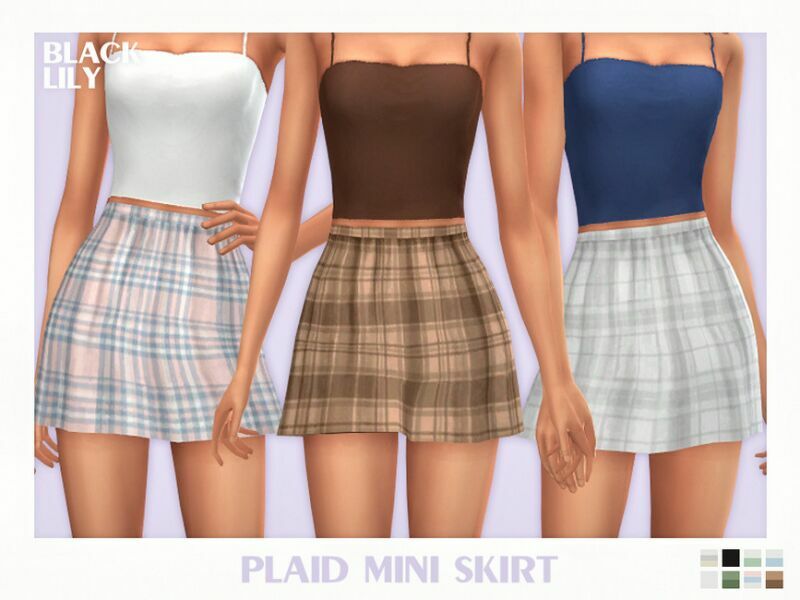 Plaid Mini Skirt Sims 4 CC