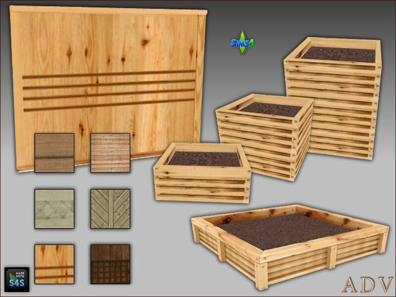 Plant Boxes And Fence Sims 4 CC