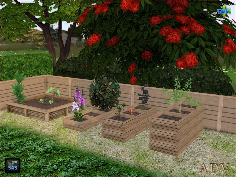 sims 4 cc plant boxes and fence 7