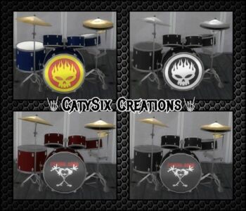 Playable Drums V6 By Catysix Sims 4 CC