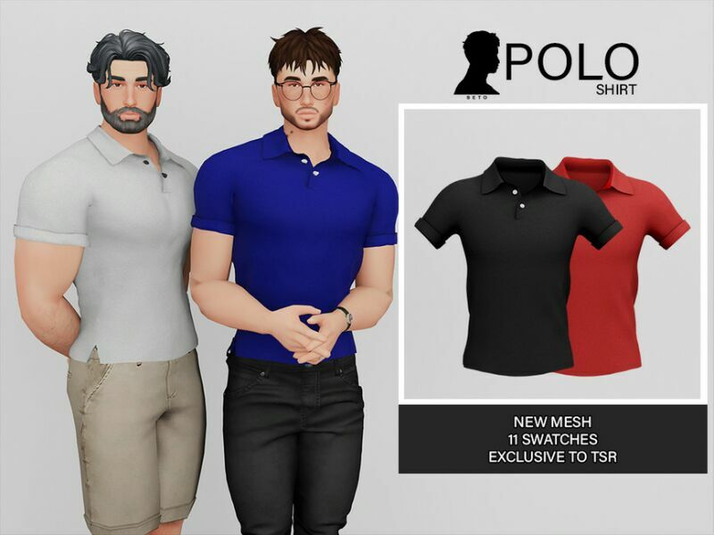 Polo (Shirt) Sims 4 CC