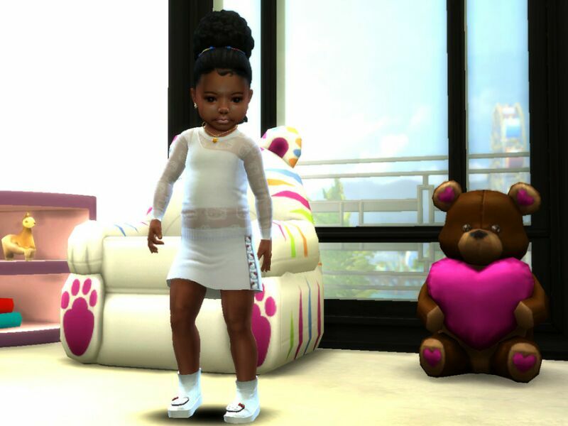 sims 4 cc poofy piggy hair toddler base compatible by drteekaycee 2