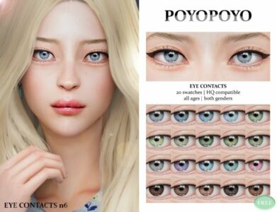 [Poyopoyo] EYE Contacts N6 By Poyopoyo Sims 4 CC