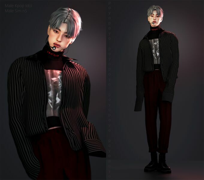 [Poyopoyo] Public Release | Male Kpop Idol | Male SIM N5 Sims 4 CC