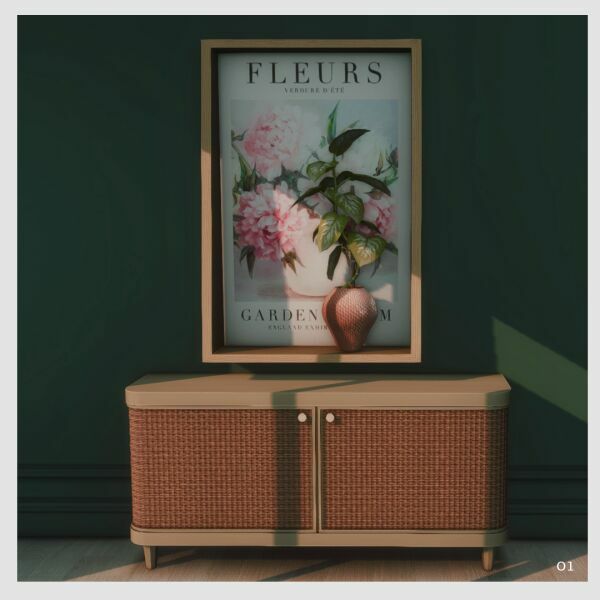 sims 4 cc pretty prints shelf by bambisims 2