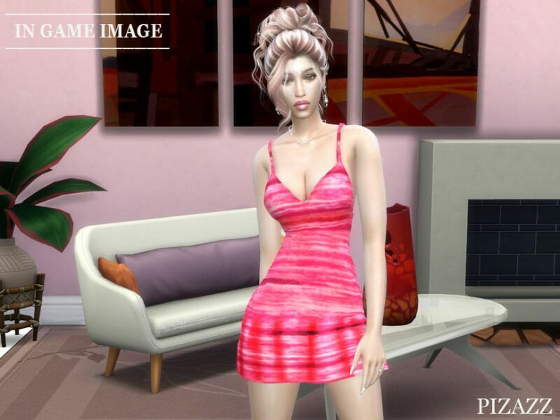 sims 4 cc printed sundress by pizazz 2