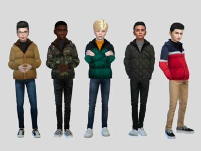 Puffer Jacket Boys By Mclaynesims Sims 4 CC