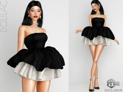 Puffy Mini Dress DO0217 Sims 4 CC