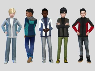 Quilted Winter Jacket Boys By Mclaynesims Sims 4 CC