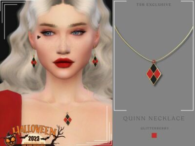 Quinn Necklace By Glitterberryfly Sims 4 CC