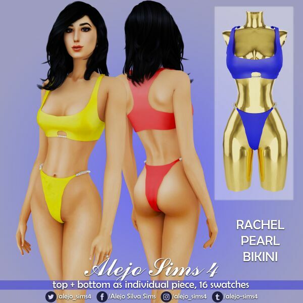 Rachel Pearl Bikini Sims 4 CC