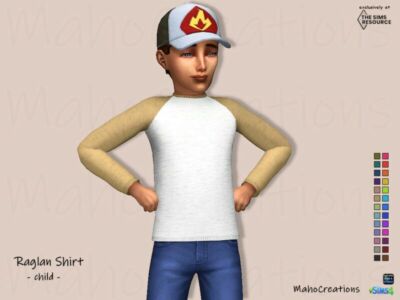 Raglan Shirt – Child By Mahocreations Sims 4 CC