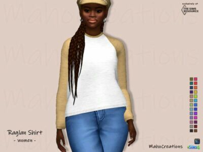 Raglan Shirt – Women By Mahocreations Sims 4 CC