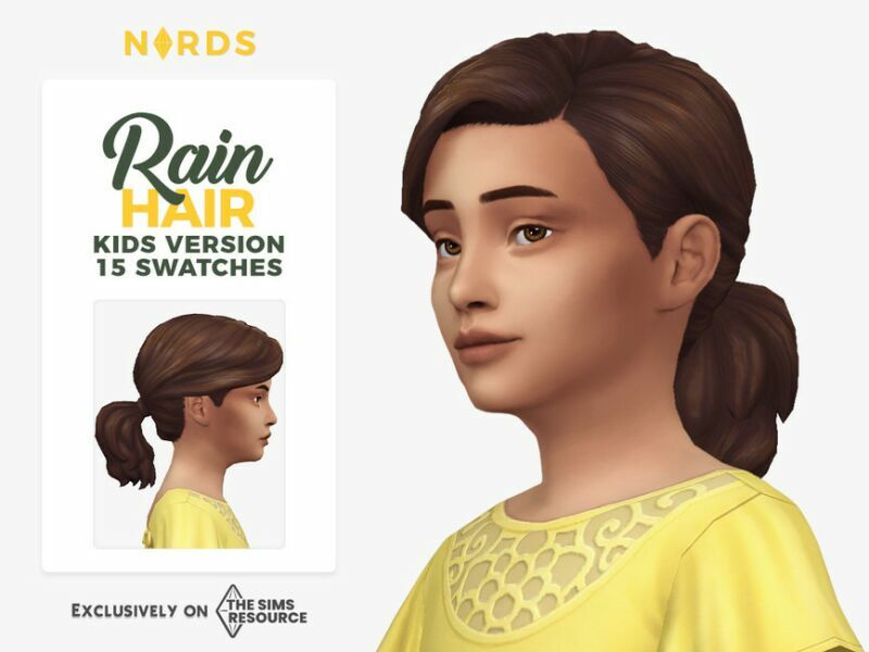 Rain Hair For Kids By Nords Sims 4 CC