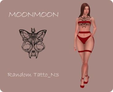 Random Tattoo_N3 By Moonmoonsim Sims 4 CC