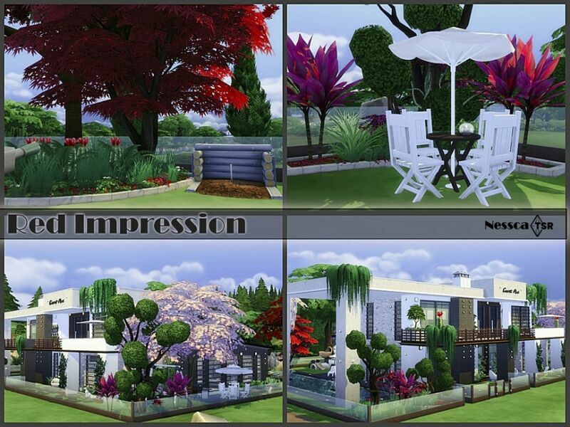 sims 4 cc red impression by nessca 7