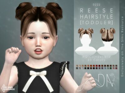 Reese Hairstyle [Toddler] By Darknightt Sims 4 CC