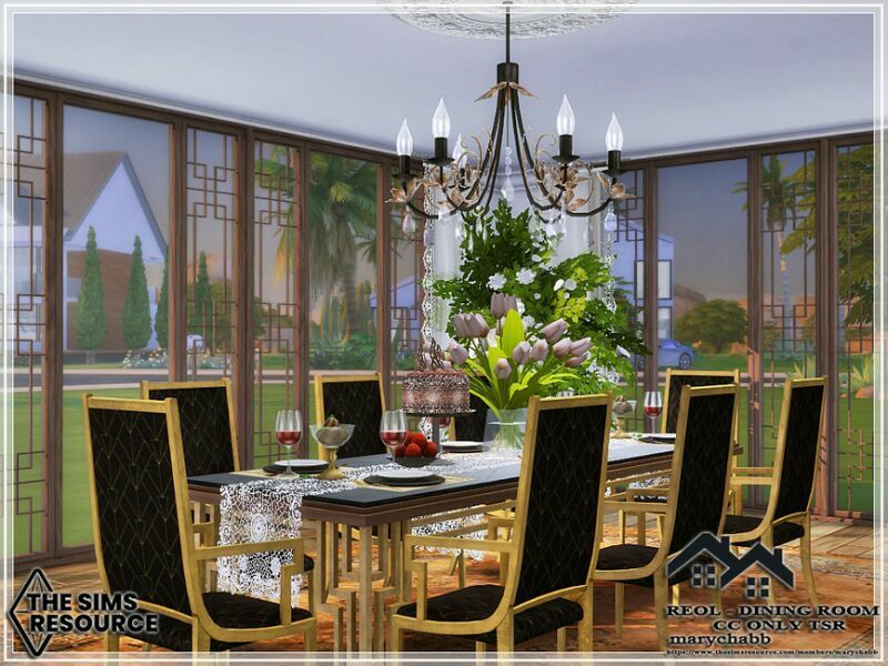 sims 4 cc reol dining room cc only tsr by marychabb 4