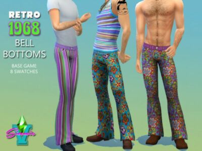 Retro 1968 Bellbottoms By Simmiev Sims 4 CC