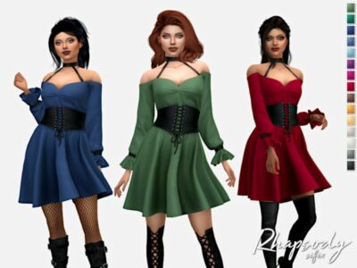 Rhapsody Dress By Sifix Sims 4 CC