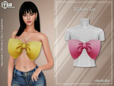 Ribbon TOP Sims 4 CC Download