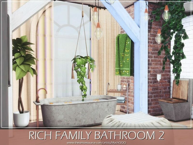 sims 4 cc rich family bathroom 2 by mychqqq 4