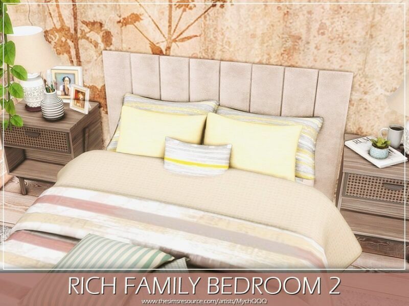 sims 4 cc rich family bedroom 2 by mychqqq 2