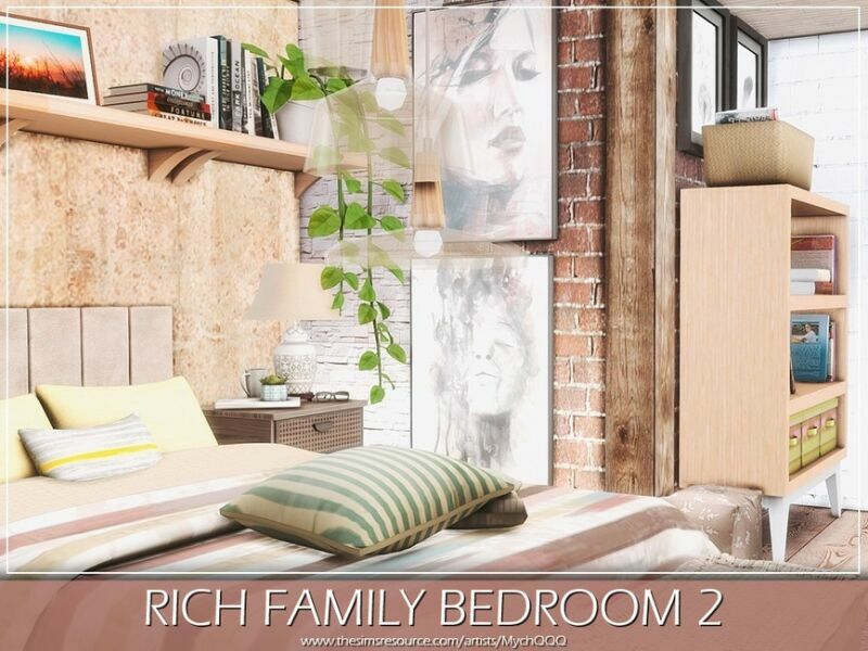 sims 4 cc rich family bedroom 2 by mychqqq 5