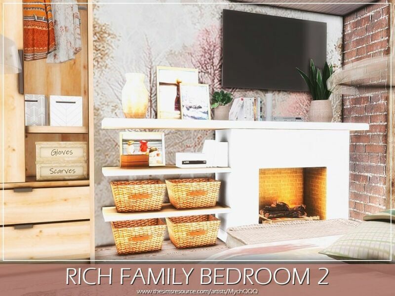 sims 4 cc rich family bedroom 2 by mychqqq 6